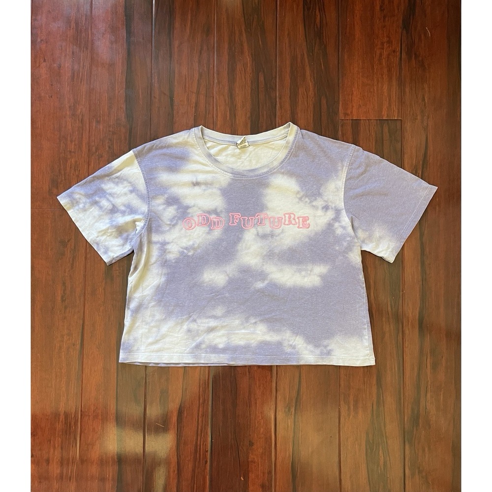Odd Future Short Sleeve Crop Top Purple Tie Dye OFGWKTA GOLF Tyler The Creator M